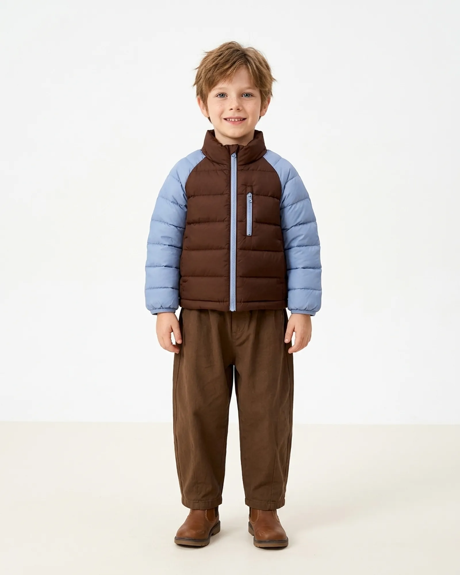 Doudoune premium col montant — Bleu