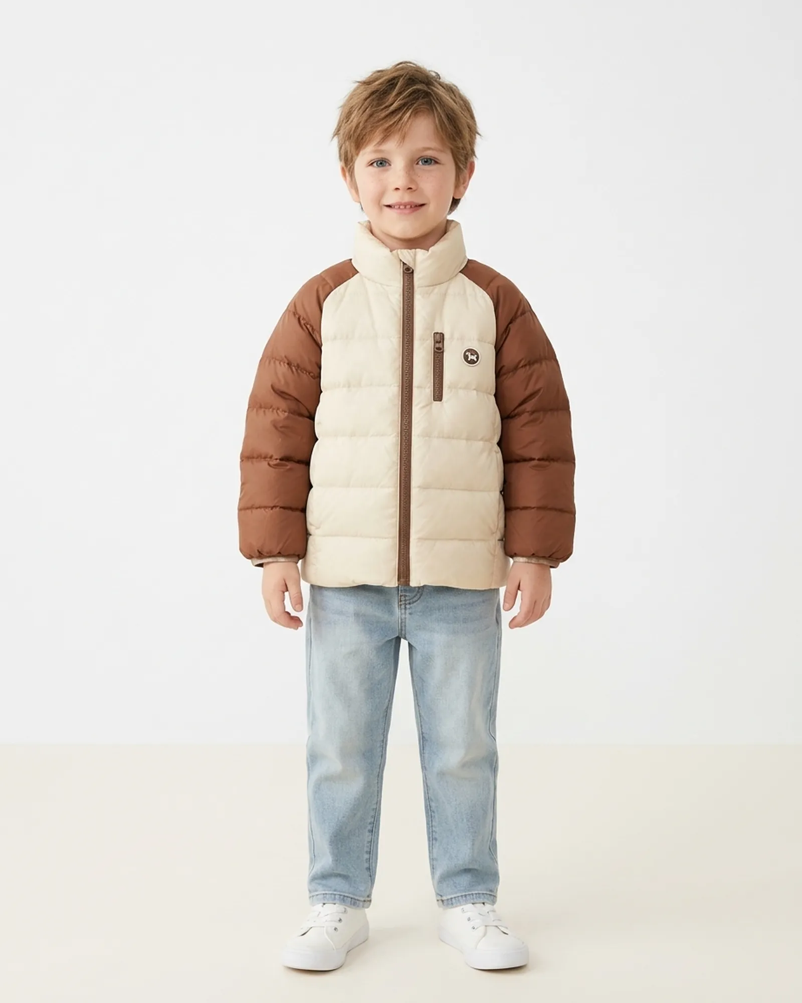 Doudoune premium col montant — Caramel