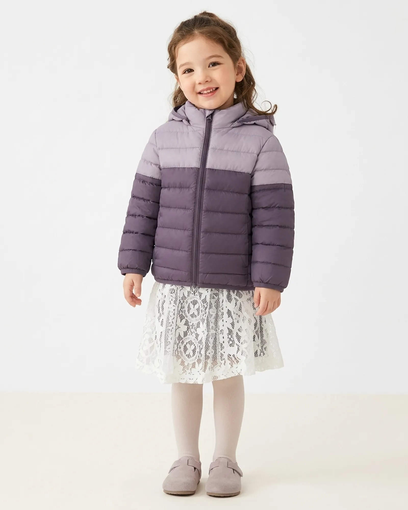Doudoune premium col montant — Violet